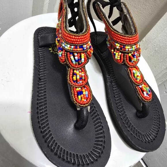Masai Beaded Handmade African Sandals For a Little Girl (Age 4-6)🌴 - Picture 1 of 6